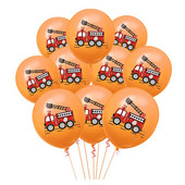 10db/tétel autók tűzoltóautó léggömb rajzfilm tűzoltó teherautó téma Latex ballon gyerekek baba zuhany fiú gyerekek születésnapi dekoráció
