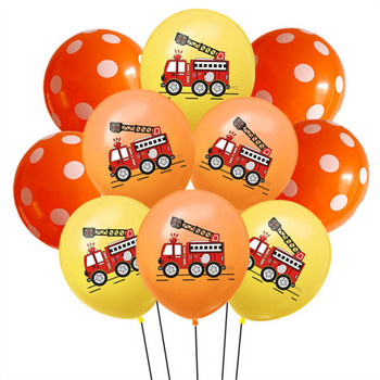 10 τμχ/παρτίδα Αυτοκίνητα Πυροσβεστικό όχημα Μπαλόνι Γελοιογραφία Fireman Truck Θέμα Λατέξ Μπαλόνι Παιδικά Baby Shower Αγόρι Παιδιά Διακόσμηση γενεθλίων