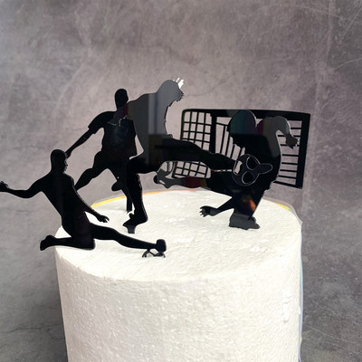 Nauja futbolo tema Happy Birthday torto kepuraitė Futbolas akrilinis torto dangtelis berniukams Vaikų gimtadienio sporto vakarėlio tortų papuošimai