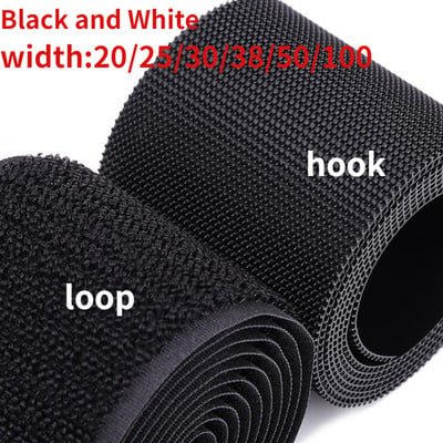 1M Sew on Hook and Loop Tape Upgrade Non-Adhesive Fastener Nylon Tape Safe Hook Loop Strips For Clothes Window Curtain DIY Craft