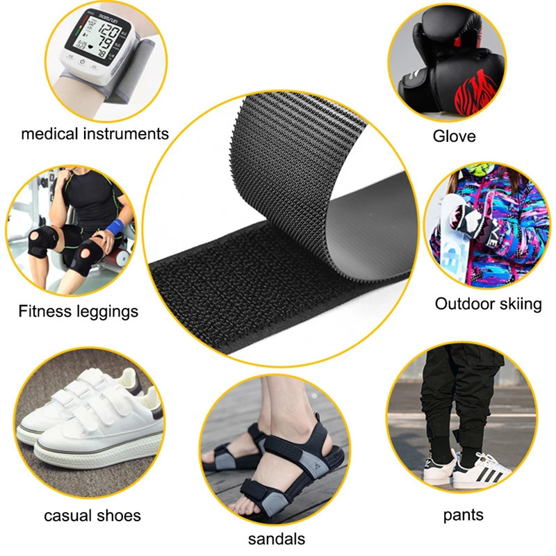 1M siūkite ant kabliuko ir kilpos juostos atnaujinimo Nelipnus tvirtinimo elementas Nailono juosta Saugi kabliuko kilpos juostelės drabužiams Langų užuolaidos pasidaryk pats.