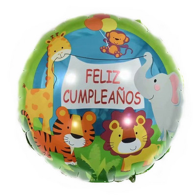 10 komada 18 inča Novi španjolski baloni Feliz cumpleaños Baloni Globo Happy Birthday Decor Rose Gold Okrugli baloni od helijeve folije