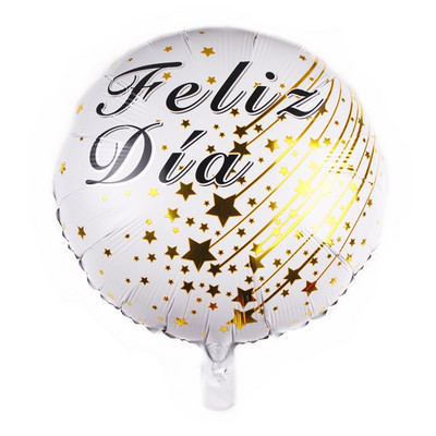 10 komada 18 inča Novi španjolski baloni Feliz cumpleaños Baloni Globo Happy Birthday Decor Rose Gold Okrugli baloni od helijeve folije
