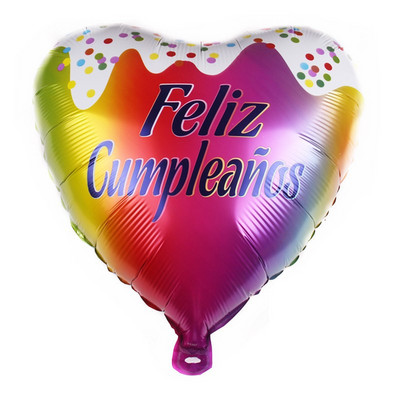 10 komada 18 inča Novi španjolski baloni Feliz cumpleaños Baloni Globo Happy Birthday Decor Rose Gold Okrugli baloni od helijeve folije