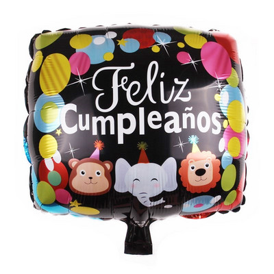 10 komada 18 inča Novi španjolski baloni Feliz cumpleaños Baloni Globo Happy Birthday Decor Rose Gold Okrugli baloni od helijeve folije