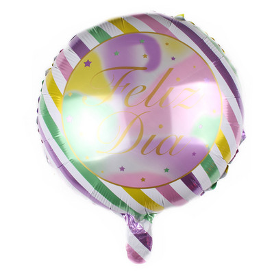 10 komada 18 inča Novi španjolski baloni Feliz cumpleaños Baloni Globo Happy Birthday Decor Rose Gold Okrugli baloni od helijeve folije