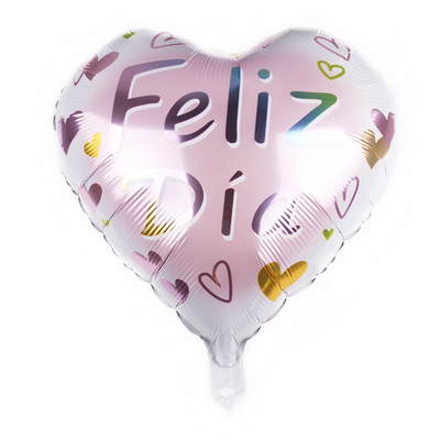 10 komada 18 inča Novi španjolski baloni Feliz cumpleaños Baloni Globo Happy Birthday Decor Rose Gold Okrugli baloni od helijeve folije