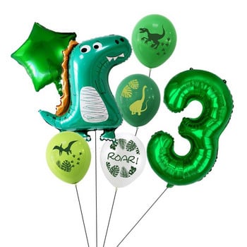 7 τμχ/παρτίδα Dinosaur Party Balloon Dinosaur Birthday Kids Party Διακόσμηση Baby shower balloons Globos Cumpleanos Infantiles