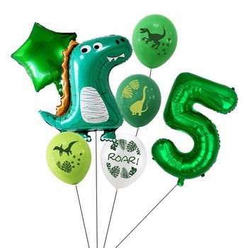 7 τμχ/παρτίδα Dinosaur Party Balloon Dinosaur Birthday Kids Party Διακόσμηση Baby shower balloons Globos Cumpleanos Infantiles