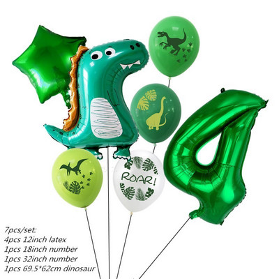 7 tk/partii dinosauruste peoõhupall dinosauruste sünnipäevaks laste peokaunistus Baby Shower õhupallid Globos Cumpleanos Infantiles
