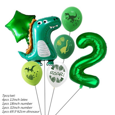 7 tk/partii dinosauruste peoõhupall dinosauruste sünnipäevaks laste peokaunistus Baby Shower õhupallid Globos Cumpleanos Infantiles