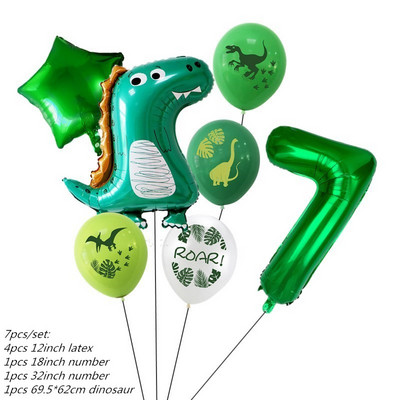 7 tk/partii dinosauruste peoõhupall dinosauruste sünnipäevaks laste peokaunistus Baby Shower õhupallid Globos Cumpleanos Infantiles