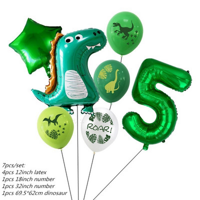 7 tk/partii dinosauruste peoõhupall dinosauruste sünnipäevaks laste peokaunistus Baby Shower õhupallid Globos Cumpleanos Infantiles