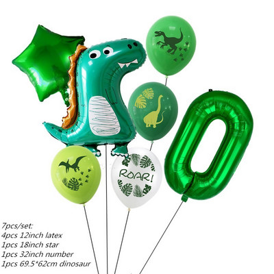 7 tk/partii dinosauruste peoõhupall dinosauruste sünnipäevaks laste peokaunistus Baby Shower õhupallid Globos Cumpleanos Infantiles