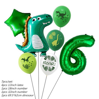7 tk/partii dinosauruste peoõhupall dinosauruste sünnipäevaks laste peokaunistus Baby Shower õhupallid Globos Cumpleanos Infantiles