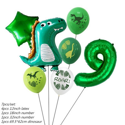 7 tk/partii dinosauruste peoõhupall dinosauruste sünnipäevaks laste peokaunistus Baby Shower õhupallid Globos Cumpleanos Infantiles