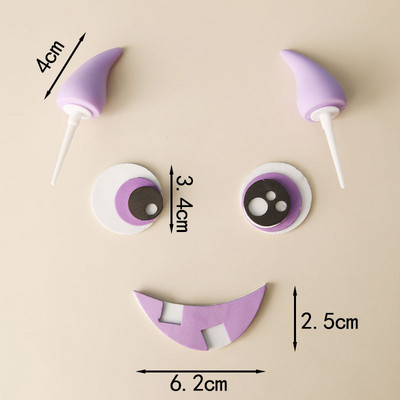 Decor pentru tort de Halloween, monstru drăguț, steaguri pentru tort, negru, La mulți ani, Baby Shower, pentru nuntă, pentru copt