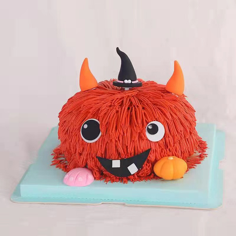 Decor pentru tort de Halloween, monstru drăguț, steaguri pentru tort, negru, La mulți ani, Baby Shower, pentru nuntă, pentru copt
