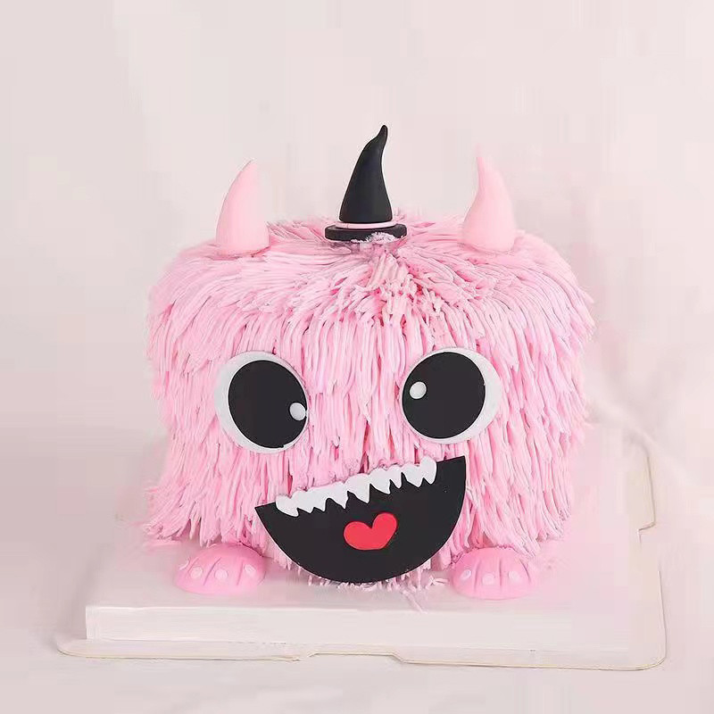Decor pentru tort de Halloween, monstru drăguț, steaguri pentru tort, negru, La mulți ani, Baby Shower, pentru nuntă, pentru copt
