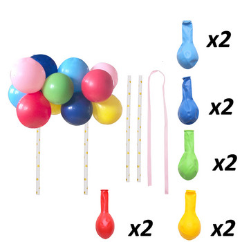 5-инчови балони за торта Cake Topper Облачна форма Confetti Balloon Cake Topper balons за рожден ден Baby Shower Сватбена украса