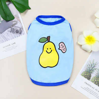 Pavasario vasaros šunų liemenė Animacinių filmų vaisiai Spausdinti Šunys Drabužiai Ploni Šuniukų Megztinis Mielas Čihuahua Megztinis be rankovių Naminių gyvūnų reikmenys