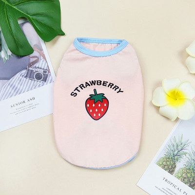 Pavasario vasaros šunų liemenė Animacinių filmų vaisiai Spausdinti Šunys Drabužiai Ploni Šuniukų Megztinis Mielas Čihuahua Megztinis be rankovių Naminių gyvūnų reikmenys