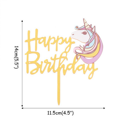 Curcubeu Unicorn Cake Topper Cloud Tort Steaguri Zi de naștere Copii Favoruri Decorare Tort Cupcake Topper pentru Nunta Desert Decor Masa