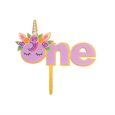 Curcubeu Unicorn Cake Topper Cloud Tort Steaguri Zi de naștere Copii Favoruri Decorare Tort Cupcake Topper pentru Nunta Desert Decor Masa