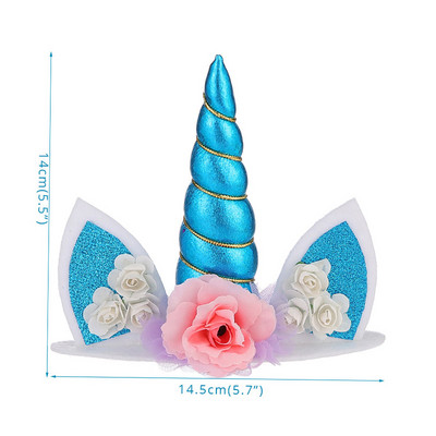 Curcubeu Unicorn Cake Topper Cloud Tort Steaguri Zi de naștere Copii Favoruri Decorare Tort Cupcake Topper pentru Nunta Desert Decor Masa