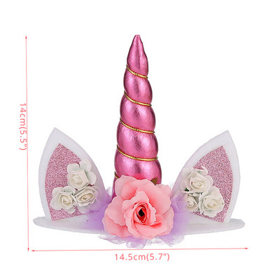 Curcubeu Unicorn Cake Topper Cloud Tort Steaguri Zi de naștere Copii Favoruri Decorare Tort Cupcake Topper pentru Nunta Desert Decor Masa