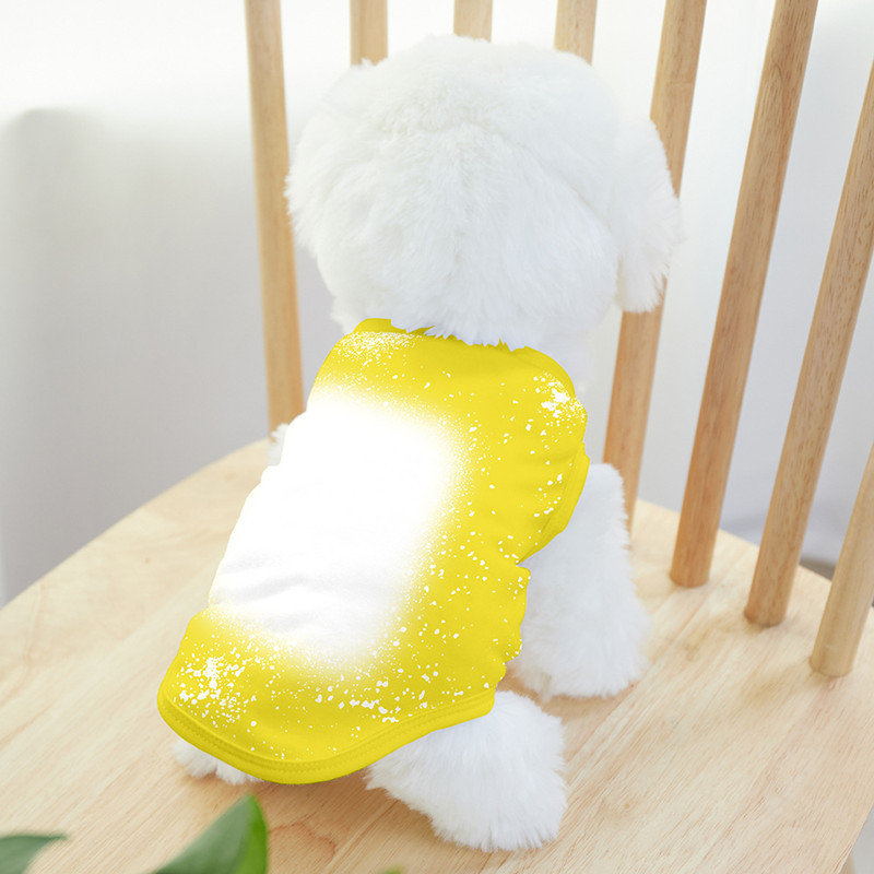 Nauji sublimaciniai ruošiniai kaklaraiščių dažai Spalvingi poliesterio šunų drabužiai be rankovių, šilta pavasario liemenė šuniuko katės, mieli marškinėliai