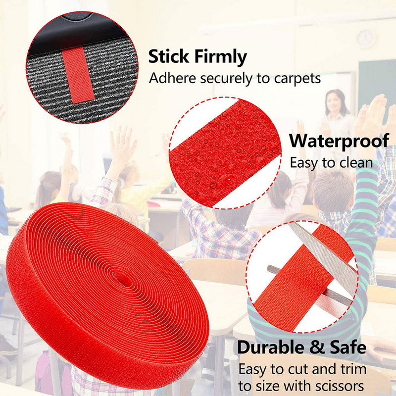 1 metrs/pāris 20 mm krāsaina nelīpoša āķa un cilpas stiprinājuma lente Āķi Uzšūšanas sloksnes Burvju lente DIY Amatniecības piederumi