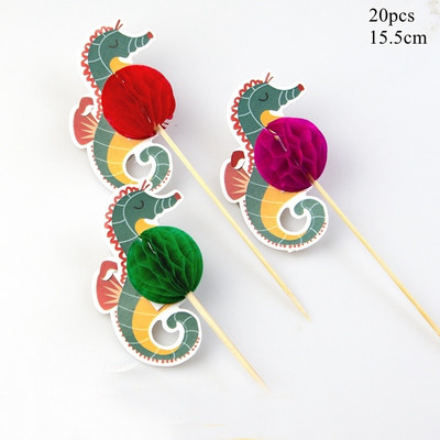 20 vnt Havajų tortų dangteliai korio flamingo kokoso keksų tvarsčiai, skirti Havajų vasaros baseino vestuvių gimtadienio puošmenoms