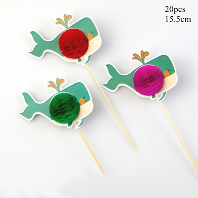 20 vnt Havajų tortų dangteliai korio flamingo kokoso keksų tvarsčiai, skirti Havajų vasaros baseino vestuvių gimtadienio puošmenoms