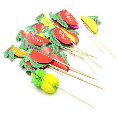 20 vnt Havajų tortų dangteliai korio flamingo kokoso keksų tvarsčiai, skirti Havajų vasaros baseino vestuvių gimtadienio puošmenoms