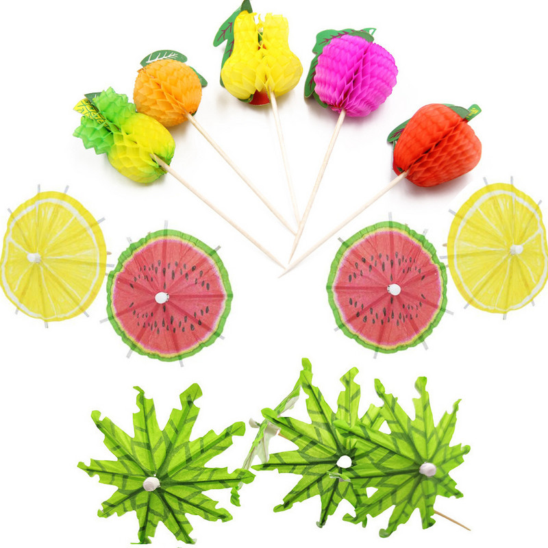 20 vnt Havajų tortų dangteliai korio flamingo kokoso keksų tvarsčiai, skirti Havajų vasaros baseino vestuvių gimtadienio puošmenoms