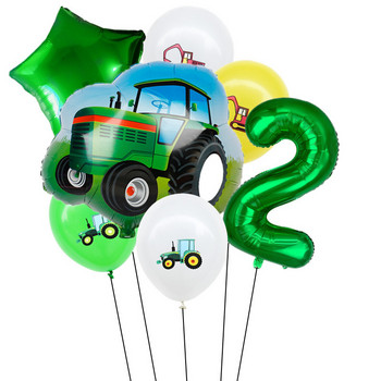 7 τμχ Farm tractor μπουλντόζα Foil Balloons Σετ εκσκαφέας Helium Balloon Baby Shower Διακόσμηση πάρτι γενεθλίων Παιδικό παιχνίδι Globos