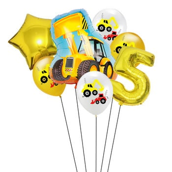 7 τμχ Farm tractor μπουλντόζα Foil Balloons Σετ εκσκαφέας Helium Balloon Baby Shower Διακόσμηση πάρτι γενεθλίων Παιδικό παιχνίδι Globos