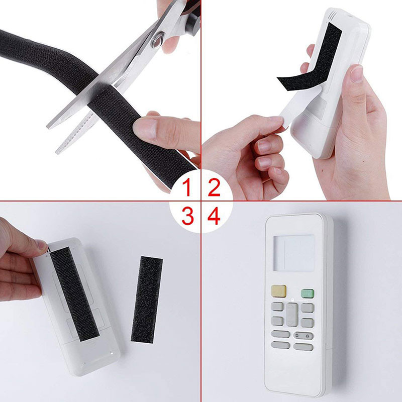 1M 16-50mm lai, tugev isekleepuv konksu ja silmusega kinnitusteip Nailonist kleebis Maagiline kleebise liimiga mustvalge DIY