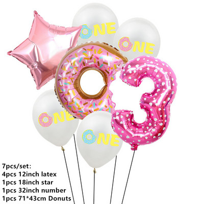 Saldi rozā virtuļi folijas numuru baloni bērnu duša Daudz laimes dzimšanas dienā ballītes dekorācija kāzu piepūšamā hēlija rotaļlieta bērniem globo