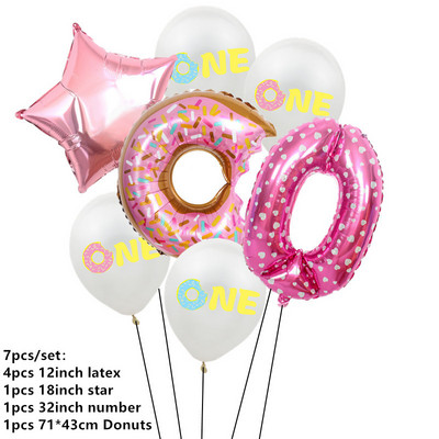 Saldi rozā virtuļi folijas numuru baloni bērnu duša Daudz laimes dzimšanas dienā ballītes dekorācija kāzu piepūšamā hēlija rotaļlieta bērniem globo
