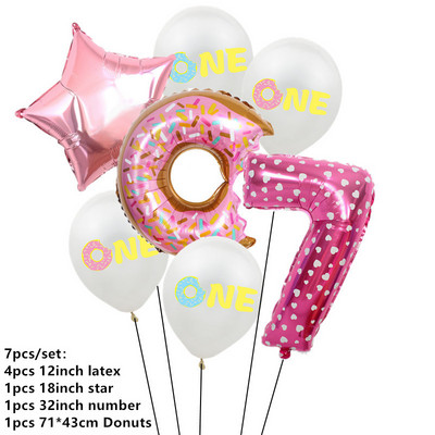 Saldi rozā virtuļi folijas numuru baloni bērnu duša Daudz laimes dzimšanas dienā ballītes dekorācija kāzu piepūšamā hēlija rotaļlieta bērniem globo