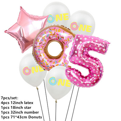 Saldi rozā virtuļi folijas numuru baloni bērnu duša Daudz laimes dzimšanas dienā ballītes dekorācija kāzu piepūšamā hēlija rotaļlieta bērniem globo