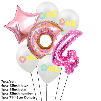 Saldi rozā virtuļi folijas numuru baloni bērnu duša Daudz laimes dzimšanas dienā ballītes dekorācija kāzu piepūšamā hēlija rotaļlieta bērniem globo