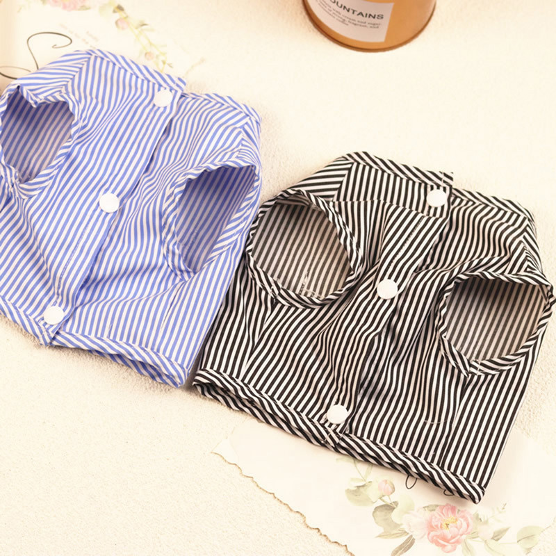 Kutyák és macskák mellény Csíkos kivitel Háziállatok Hám Kölyökkabát Tavaszi/nyári ruhák 2 színben