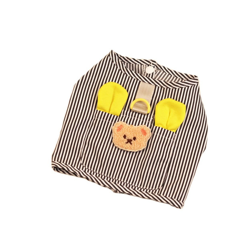 Kutyák és macskák mellény Csíkos kivitel Háziállatok Hám Kölyökkabát Tavaszi/nyári ruhák 2 színben