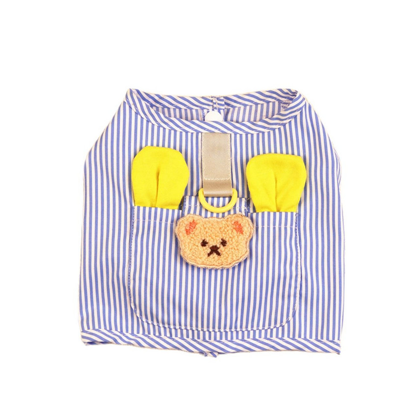 Kutyák és macskák mellény Csíkos kivitel Háziállatok Hám Kölyökkabát Tavaszi/nyári ruhák 2 színben