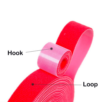 2μέτρα/ρολό 20mm Αυτοκόλλητοι γάντζοι Ταινία Hook and Loop Αυτοκόλλητες θηλιές Nylon επαναχρησιμοποιήσιμη αυτοκόλλητη ταινία στερέωσης Δεσμοί καλωδίων DIY