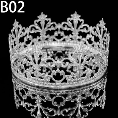 1db arany színű korona torta felső tiara dísz Elegáns esküvői torta hercegnő királynő születésnapi desszert dekorációs kellékek