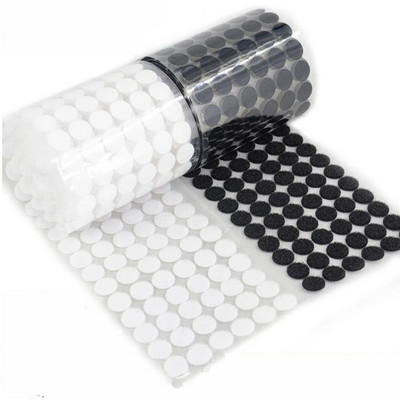 100pairs 10/12/15/20/25/30mm Self Adhesive Hook and Loop Fastener Tape Dots Sticker White Black Baby Round Tape Strong Glue DIY